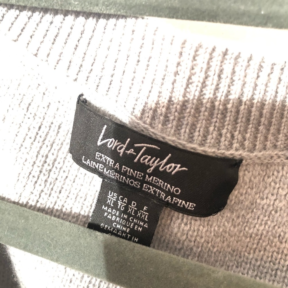 Grey merino sweater from Lord & Taylor